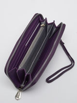 Zip Wallet Classic Miniprix Violet grained H1689-vue-porte