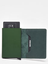 Card Holder Original Leather Secrid Green original SO-vue-porte