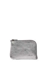Coin Purse Leather Etincelle Irise Etrier Silver etincelle irisee EETI811