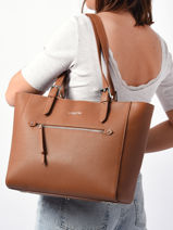Sac Bandoulire Firenze Cuir Lancaster Marron firenze 4-vue-porte
