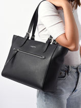Shoulder Bag Firenze Leather Lancaster Black firenze 4-vue-porte