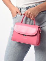 Small Leather Suave Crossbody Bag Lancaster Pink suave even 16-vue-porte
