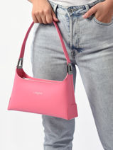 Bucket Bag Suave Leather Lancaster Pink suave ace 20-vue-porte
