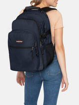 2-compartment  Backpack  With 15" Laptop Sleeve Eastpak Blue authentic K955-vue-porte