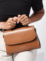 Medium Leather Suave Crossbody Bag Lancaster Brown suave even 17-vue-porte