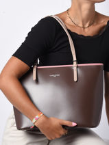 Shoulder Bag Smooth Leather Lancaster Brown smooth 8-vue-porte