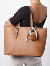 A4 Size  Shoulder Bag Grained Miniprix Brown grained 1-vue-porte