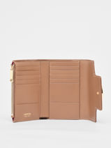 Compact Leather Roxane Wallet Lancel Brown roxane A12078-vue-porte