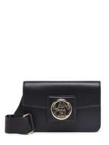 Leather Roxane Crossbody Bag Lancel Black roxane A12069