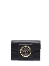 Compact Leather Roxane Wallet Lancel Black roxane A12078
