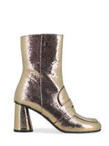 Heeled  Boots In Leather Semerdjian Gold women F808K4