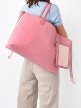Shoulder Bag Iconic Tommy Tommy hilfiger Pink iconic tommy AW12321-vue-porte