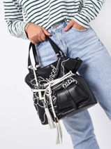 Smooth Leather Premier Flirt Bucket Bag Lancel Black premier flirt A12110-vue-porte