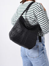 Shoulder Bag Heritage Leather Biba Black heritage AND3L-vue-porte