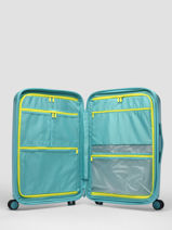 Cabin Luggage Elite Blue pure bright E2121B-vue-porte