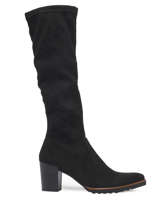 Thais Heeled Boots In Leather Dorking Black women D7890