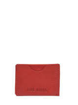 Card Holder Leather Paul marius Red vintage GABIN