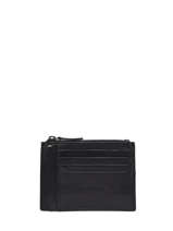 Porte Cartes Porte Monnaie Leather Basilic pepper Black traveler BTRA94