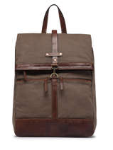 2-compartment  Backpack  With 15" Laptop Sleeve Basilic pepper Brown harbour BHAR02