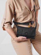 Crossbody Bag Natural Leather Biba Black natural CHR3L-vue-porte
