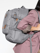 2-compartment  Backpack Eastpak Gray core series Walker k207-vue-porte