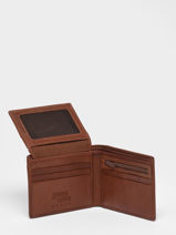 Portefeuille Porte Monnaie Traveler  Leather Basilic pepper Brown traveler BTRA92-vue-porte