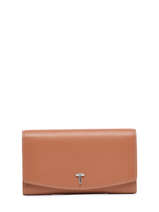 Wallet Leather Le tanneur Brown romy TROM3301