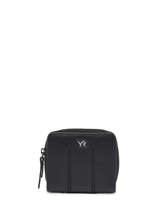 Compact Leather Foulonn Wallet Yves renard Black foulonne 29992
