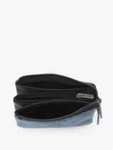 Leather Foulonn Wallet Yves renard Blue foulonne 29460-vue-porte