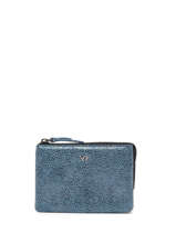 Leather Foulonn Wallet Yves renard Blue foulonne 29461