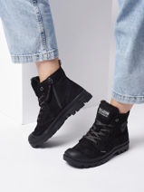 Boots Pampa Hi Zip Wl In Leather Palladium Black women 95982010-vue-porte
