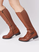 Riding  Boots In Leather Tamaris Brown women 29-vue-porte