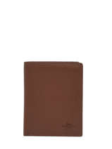 Wallet Leather Yves renard Brown foulonne 23413