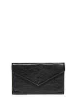 Continental Wallet Leather Leather Etrier Black etincelle irisee EETI904