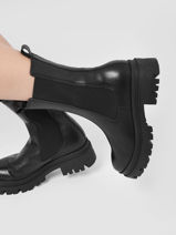 Chelsea Boots En Cuir Tamaris Noir women 29-vue-porte