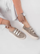 Arcade Straps Side Sneakers In Leather No name Beige women GEGC04HA-vue-porte