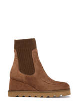 Boots In Leather Unisa Brown women LEYSA-vue-porte