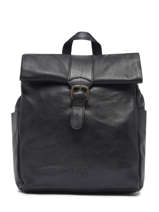 Sac  Dos A4 Cow Basilic pepper Noir cow BCOW50