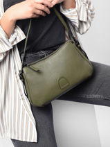 Shoulder Bag Balade Leather Etrier Green balade EBAL18-vue-porte