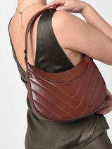 Shoulder Bag Rafale Leather Etrier Brown rafale ERAF017M-vue-porte