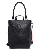 Backpack Desigual Black wild flowers 22WAKP21