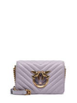 Leather Love Mini Click Chevron Crossbody Bag Pinko Violet love bag quilt 1P22UR
