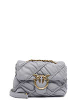 Leather Mini Love Bag Ruffles Crossbody Bag Pinko Violet love bag ruffle 1P22W8