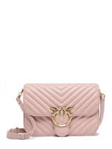 Leather Lady Love Chevron Crossbody Bag Pinko Pink love bag quilt 1P22UU