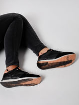 Leather Sneakers New York Hoff Black women 22202014-vue-porte