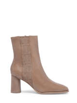 Heeled  Boots In Leather Tamaris Beige women 29