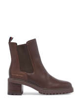 Heeled Boots In Leather Tommy hilfiger Brown women 6737GT7