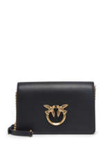Leather Love Classic Click Crossbody Bag Pinko Black love bag icon 1P22TH