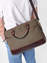 Porte Documents (main) 2 Compartiments + Pc 15" Basilic pepper Marron harbour BHAR01-vue-porte