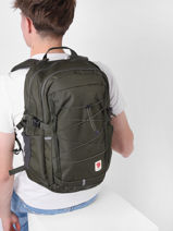 2-compartment  Backpack  With 15" Laptop Sleeve Fjallraven Green skule 23346-vue-porte